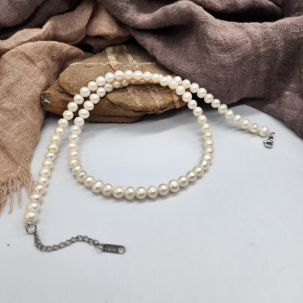 Men's Pearl Necklace Celebrity Men's Designer Natural Pearls for Man